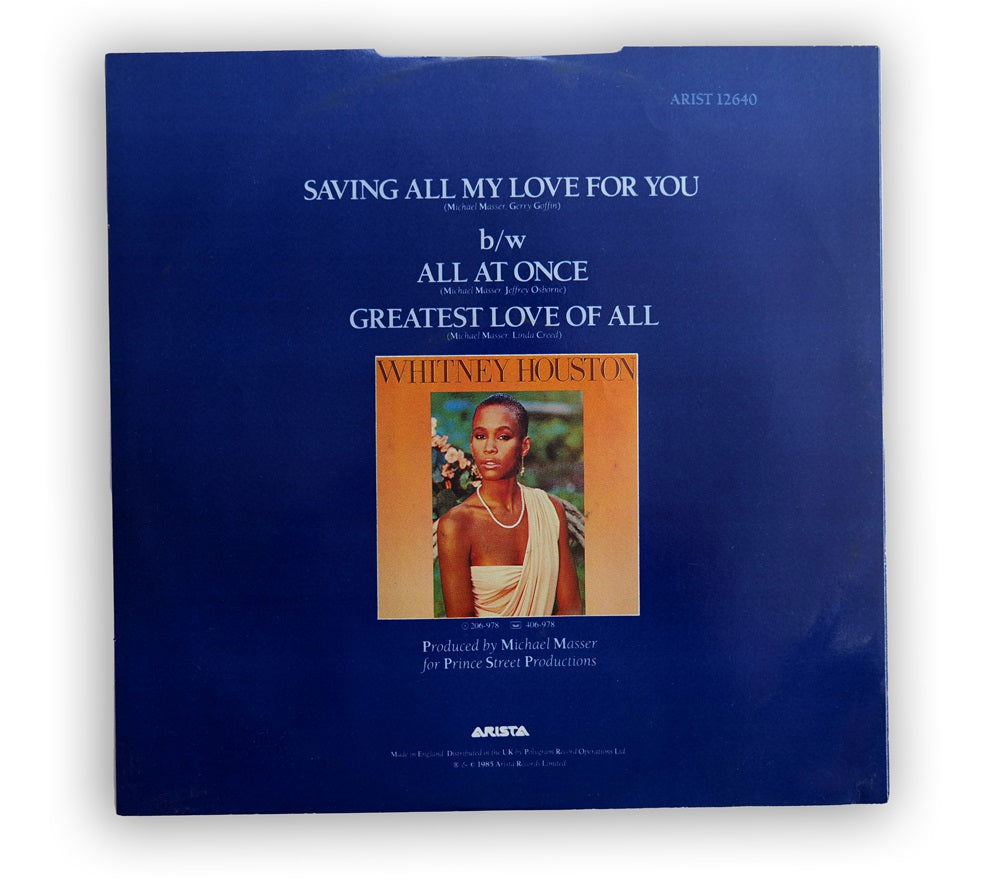 Whitney Houston - Saving All My Love For You 12" - UK